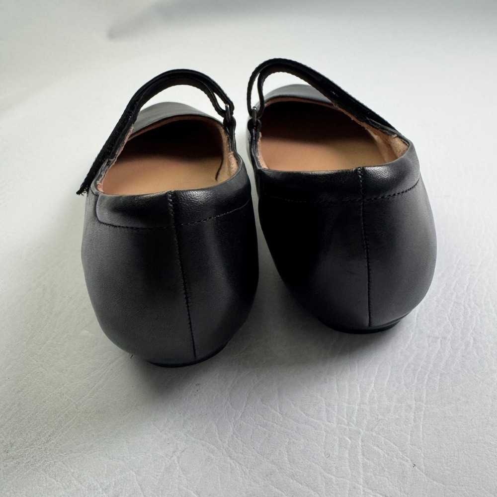 Naturalizer Maxwell MJ Black Leather Mary Jane Flat Women 8.5M Round Toe Comfort - Picture 7 of 14